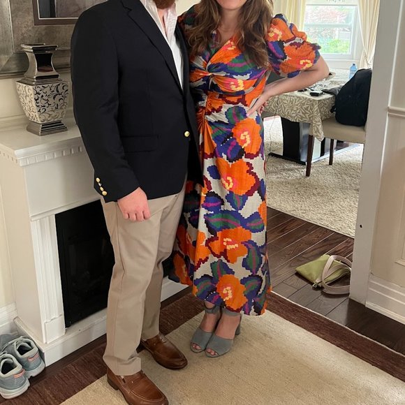 MUNTHE Gowny Ruched Puff Sleeve Dress sz. 36 - Picture 3 of 3